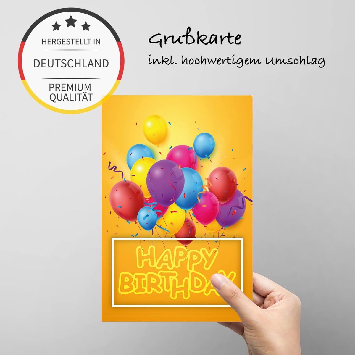 Verjaardagskaarten set van 6 - 14.8 x 10.5 cm - kleurrijk ontwerp - perfect voor elke verjaardag - ShopVlot