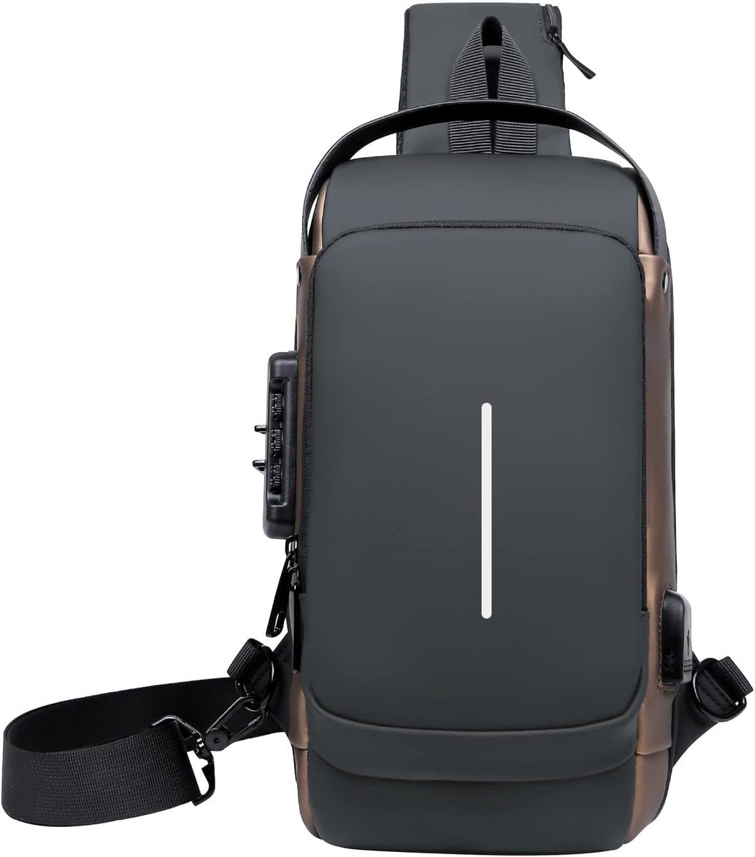 Schoudertas met USB-oplaadpoort - Waterdicht - Antidiefstal - Ideaal voor reizen - ShopVlot