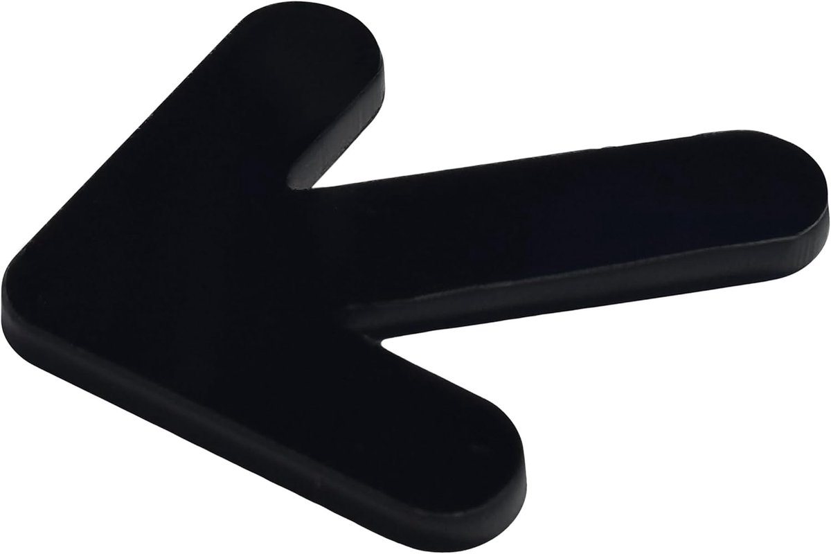 Set van 20 plastic pijlen - 3mm dik - zwart PMMA - zelfklevend voor eenvoudige bevestiging - ShopVlot