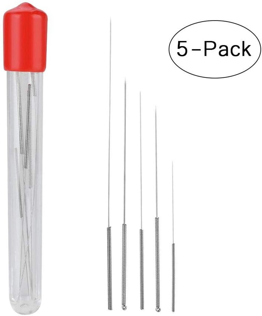 Nozzle reinigingsnaalden set 5pcs - 0.2mm tot 0.6mm - roestvrij staal - ideaal voor 3D printers - ShopVlot