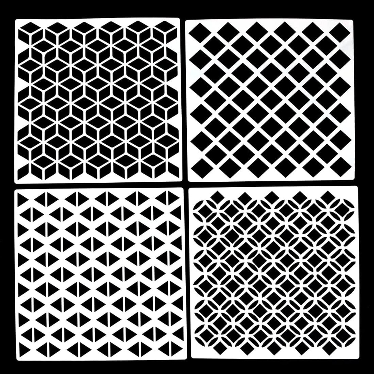 Muurverf sjablonen 12 stuks - Herbruikbaar PET materiaal - Creatieve DIY wanddecoratie - Perfect voor kunstprojecten - ShopVlot