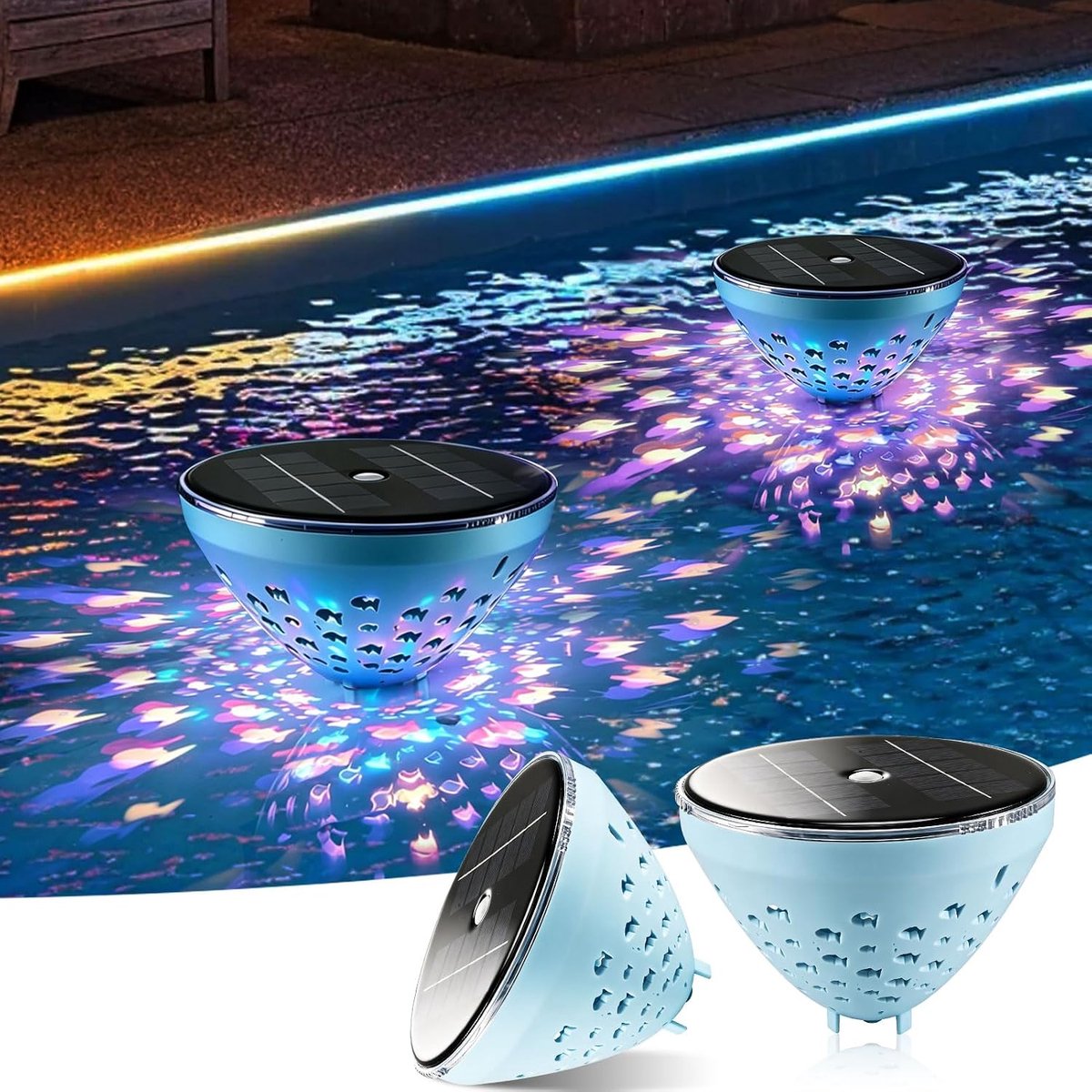 Zonne-energie Zwembadverlichting - RGB Kleurverandering - IP68 Waterdicht - Creëer een sfeervolle ambiance - ShopVlot