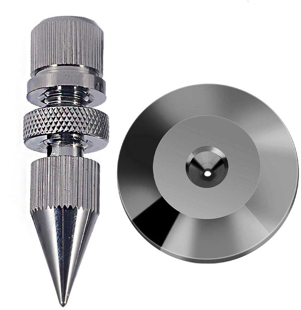 Speaker spikes 4 stuks - chroomgeplateerd - schokabsorberend - verbeter geluidskwaliteit - ShopVlot
