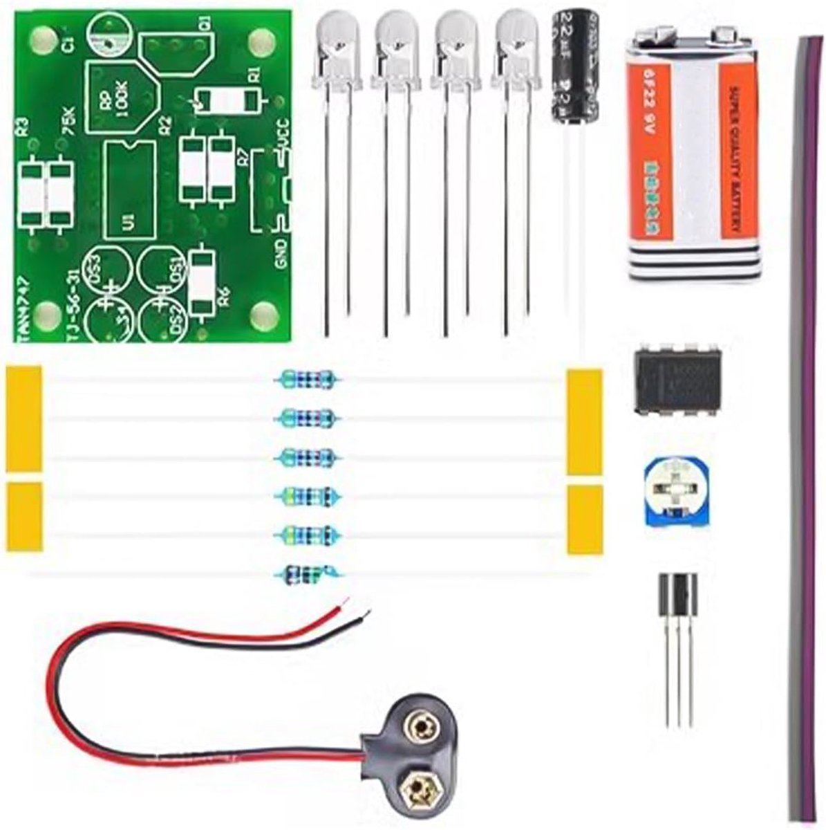 LED soldeerset - complete set voor beginners - educatieve ervaring - ideaal voor elektronica hobbyisten - ShopVlot