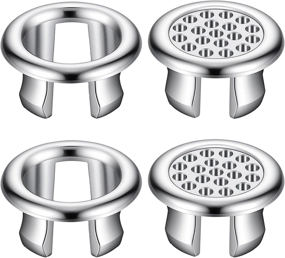 gootsteenoverloopafdekking 33 mm - zinken overloopring - 2 designs - eenvoudig te installeren - ShopVlot
