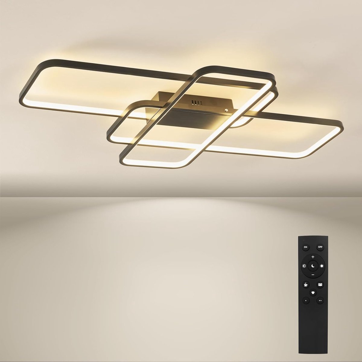 Plafondlamp LED 80 W - Dimbaar met afstandsbediening - Geometrisch ontwerp - Perfect voor woonkamer - ShopVlot