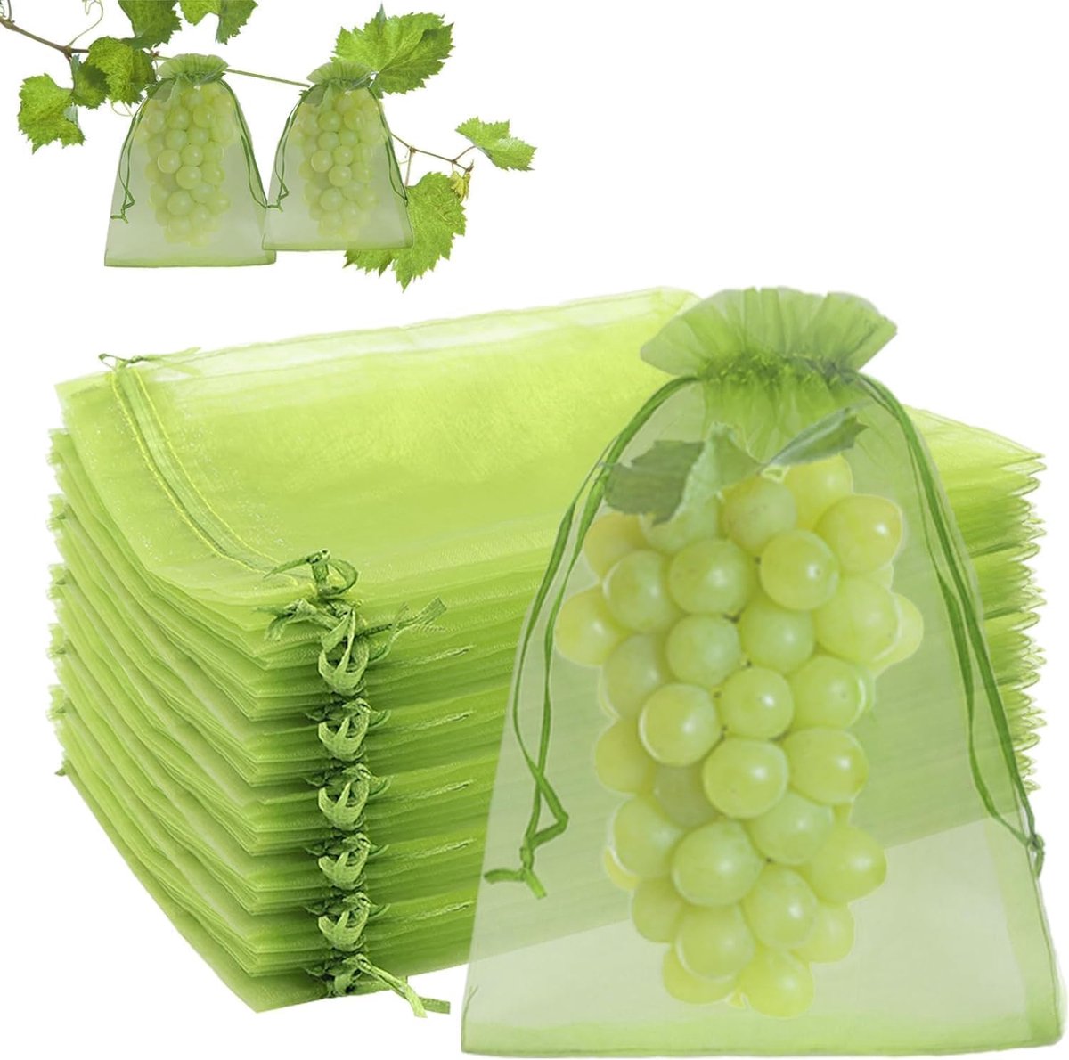 Fruitbeschermingszak 20 x 30 cm - Net voor druiven - Bescherming tegen vliegen en vogels - ShopVlot