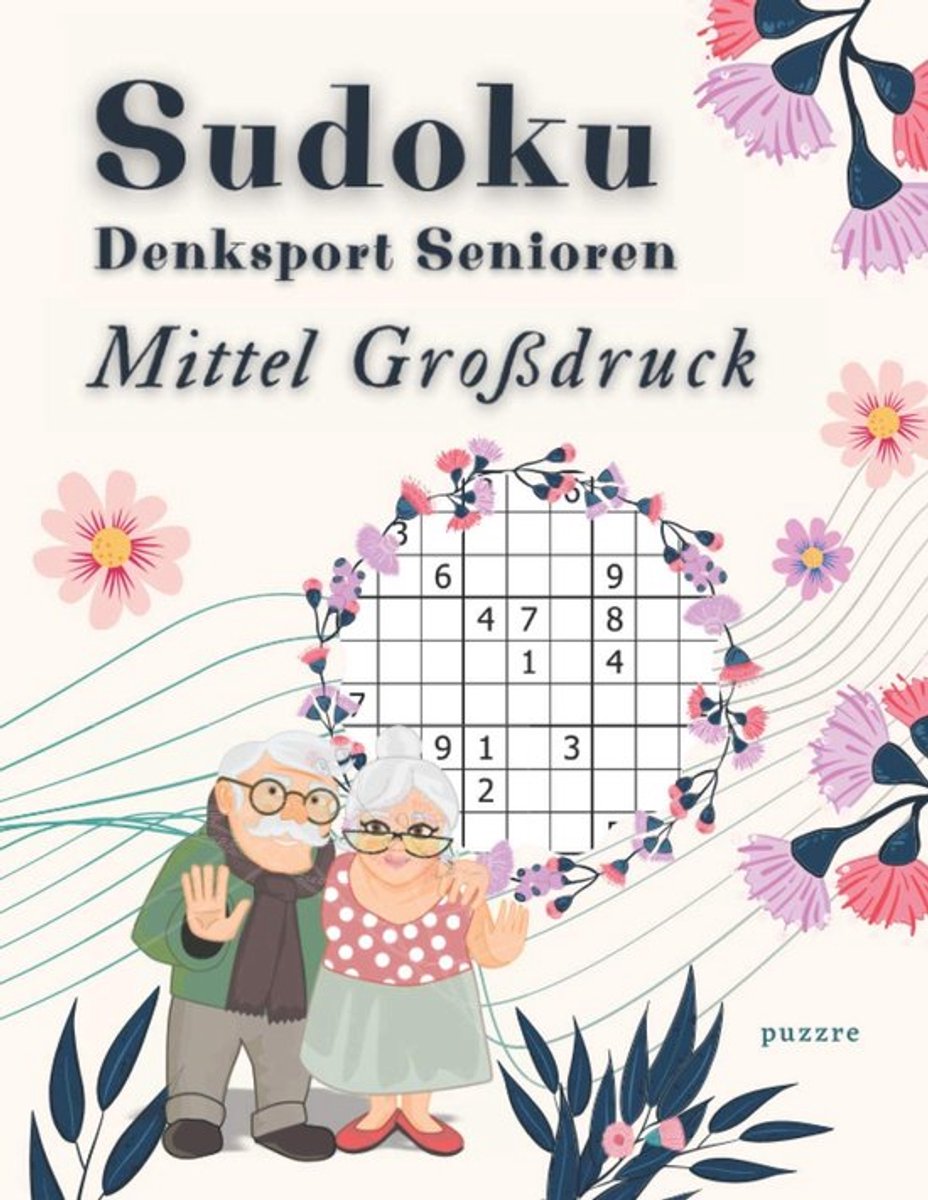 SnelShoppen - Sudoku Denksport Senioren Mittel Großdruk - Grootlettertype Puzzels voor Ouderen - Breintraining voor Thuis of Onderweg - 100+ Puzzels i