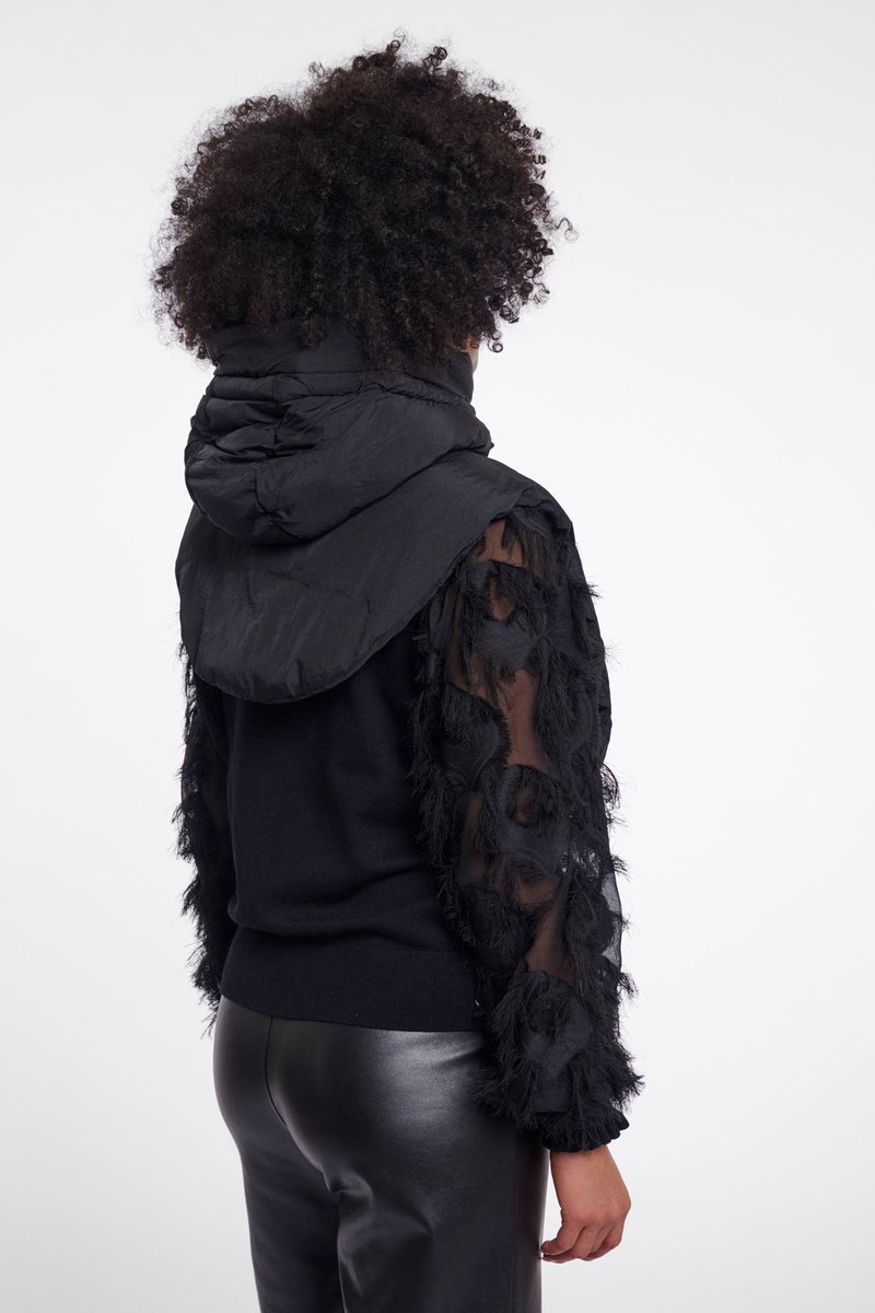 Rino & Pelle Accessories - Tabita hood collar - Zwart