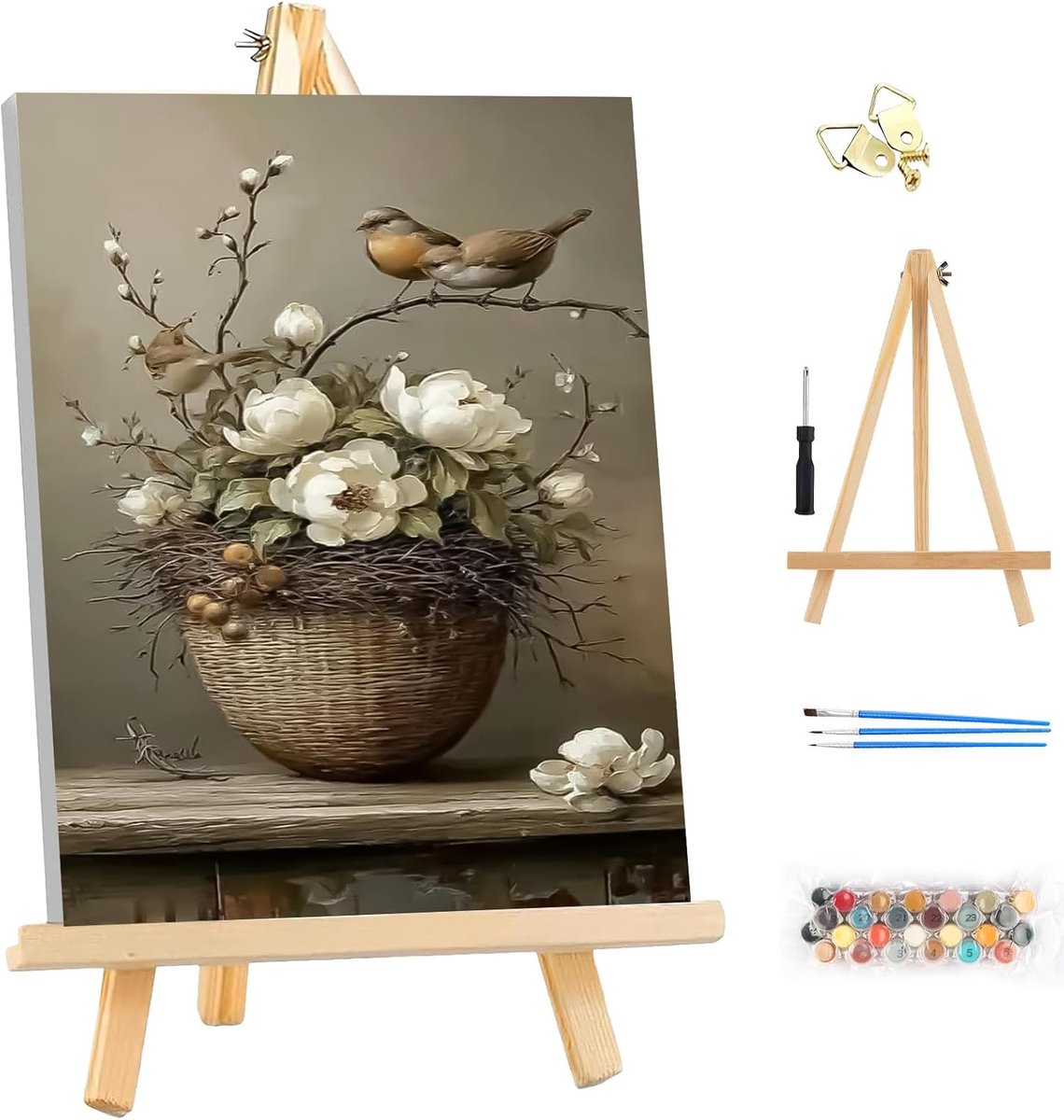 Paint by Numbers Kit 25x35cm - Schilderen op Canvas - Inclusief lijst - Creatieve hobby voor thuisdecoratie - ShopVlot