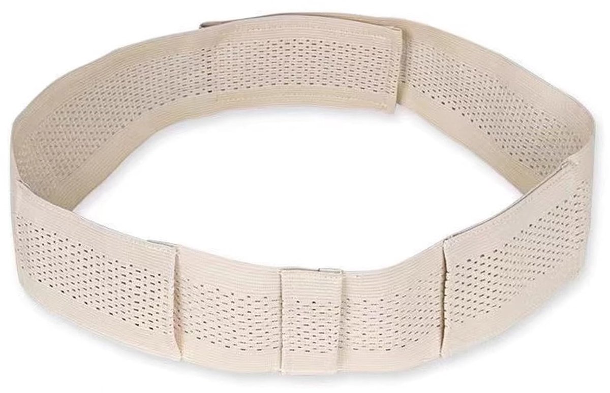 Verstelbare peritoneale dialyseriem L - ademend beige - elastische katheterondersteuning - ShopVlot