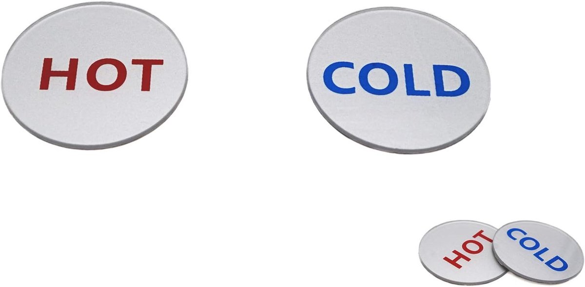 Acryl Hechting Koud en Warm Water Label - 4 cm - Dubbelzijdig Plakband - Voorkom Brandwonden - ShopVlot