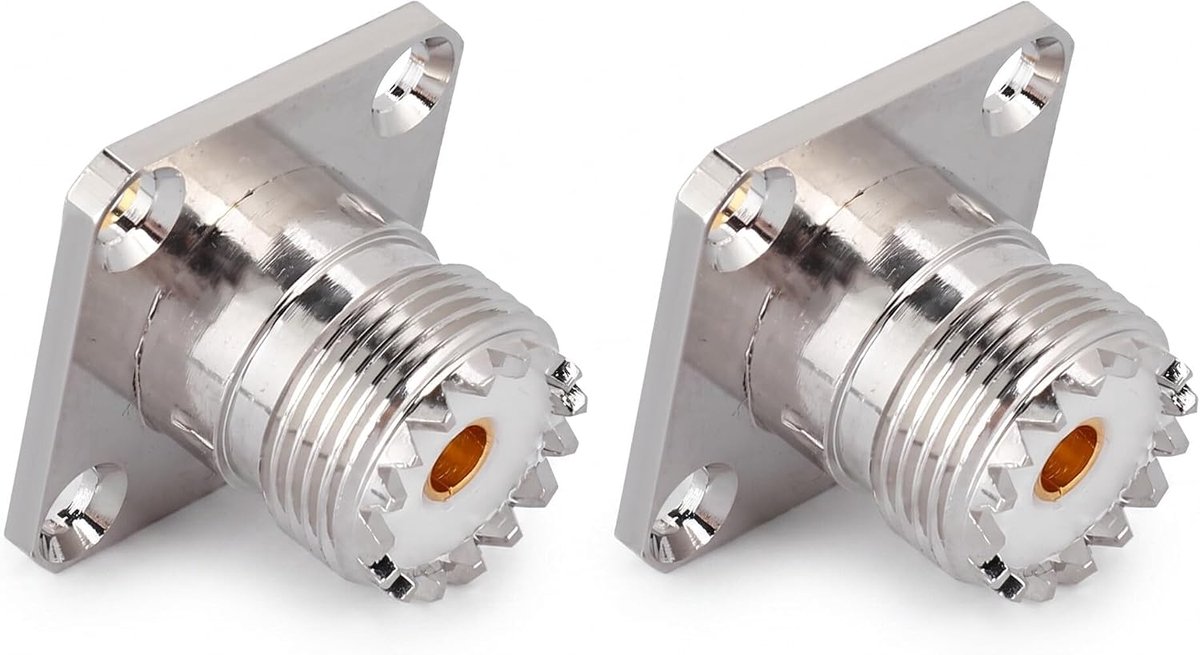 UHF Female SO239 Jack 4-Hole Socket - Chassis Mount Coaxiaal Adapter - Hoge temperatuur- en corrosiebestendigheid - ShopVlot