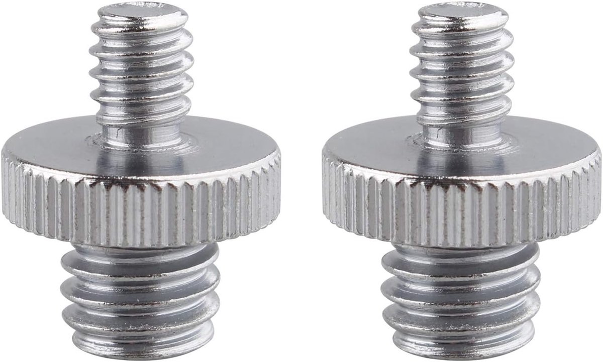 Schoefadapter 1/4 inch naar 3/8 inch - Metalen converter - Geschikt voor camera en statief - 2 stuks - ShopVlot