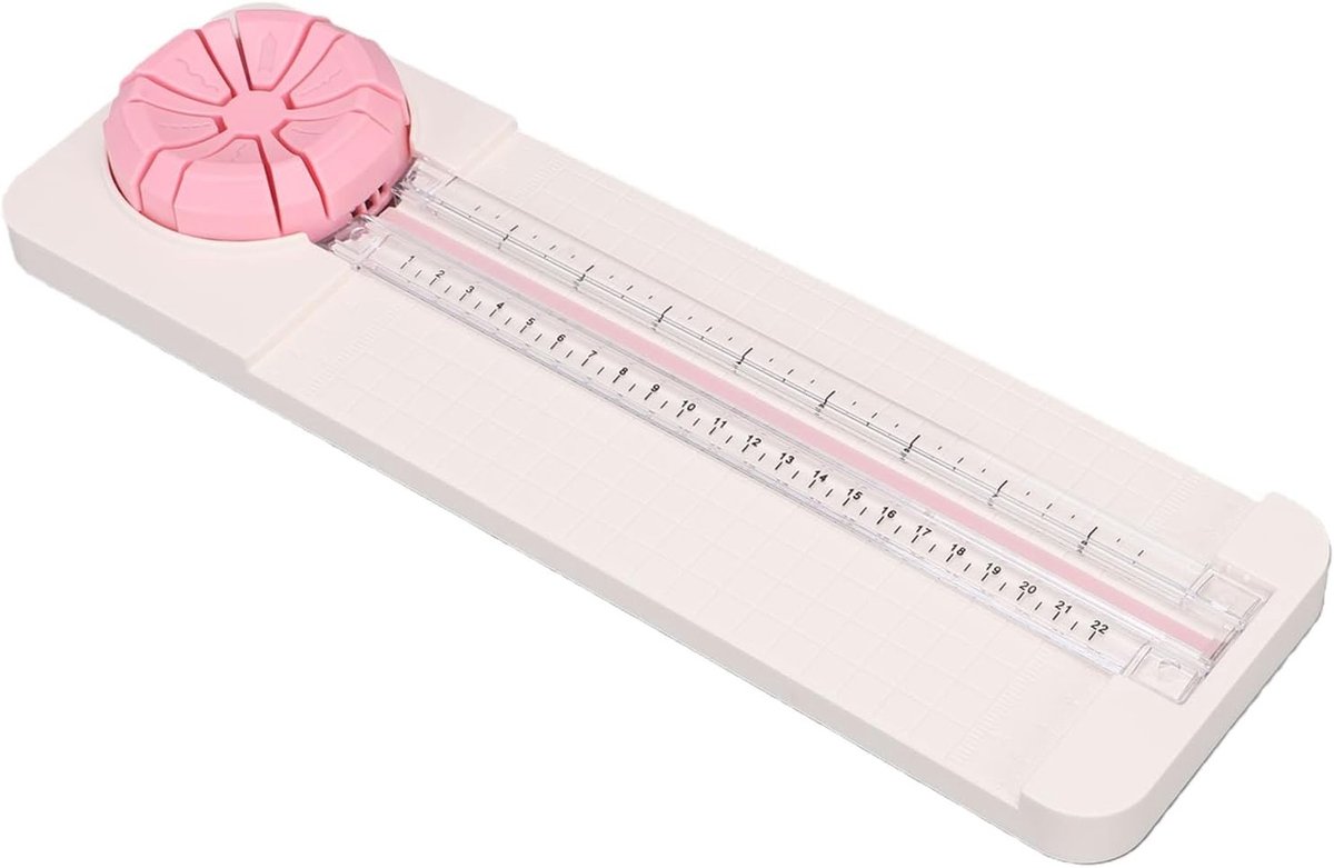 Veelzijdige 6-in-1 Papiersnijder voor Rechte, Gebogen en Golvende Lijnen - Ideaal voor Foto's, Kaarten en Scrapbooking, 22 Cm Brede Snijder