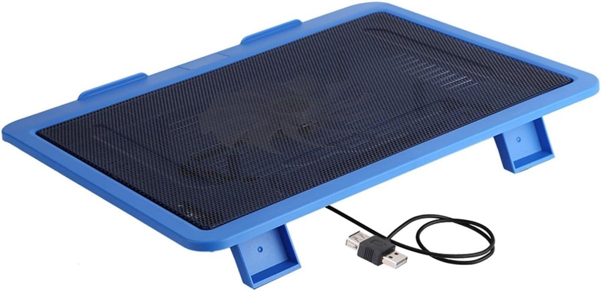 Ergonomische Laptop Koelstandaard met Grote Ventilator - Stil en Draagbaar voor 14 Inch Notebooks - Ideaal voor Gaming en Oververhitting Preventie