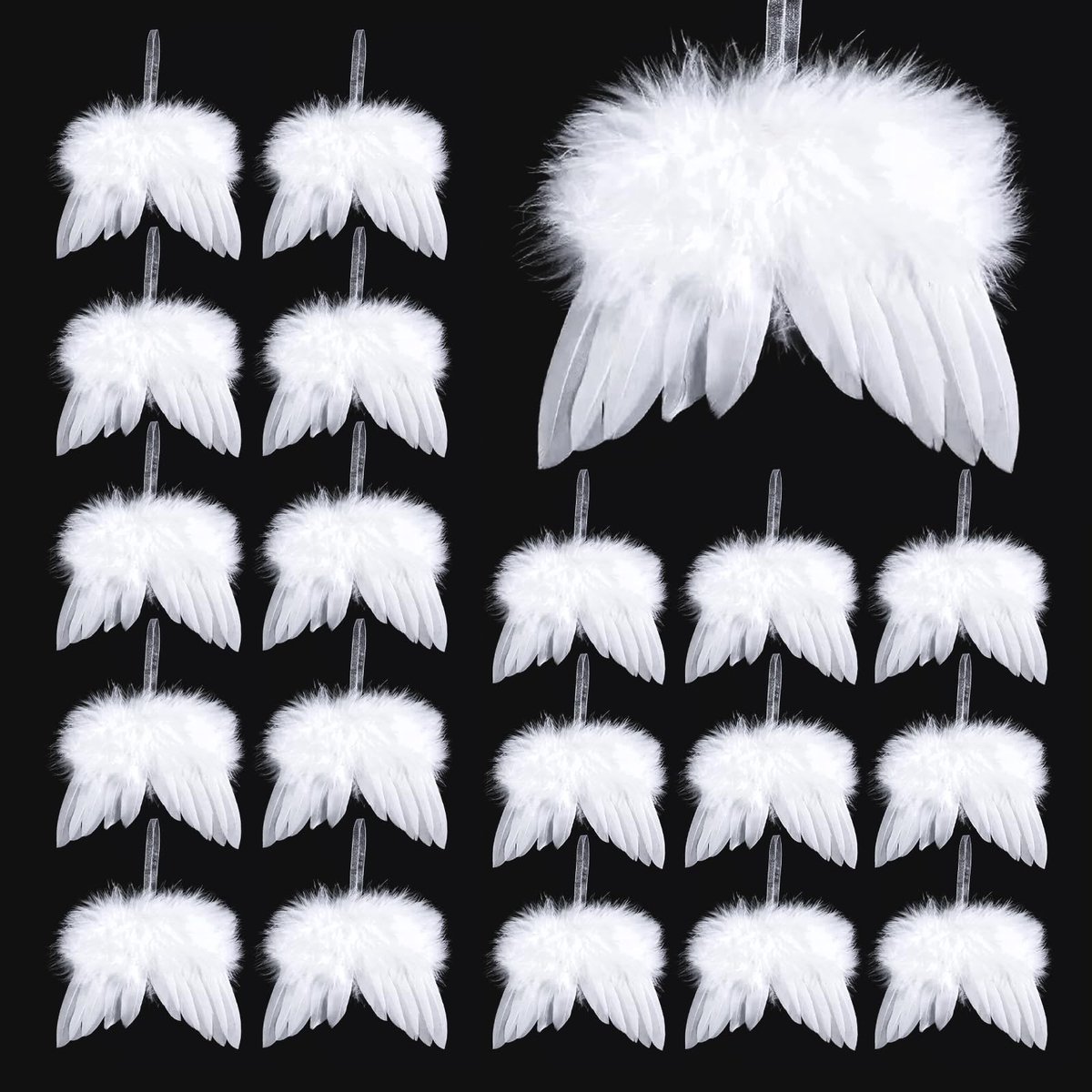 Solidchoice - 20 Stuks Engelenvleugel Hangers voor Kerstdecoratie