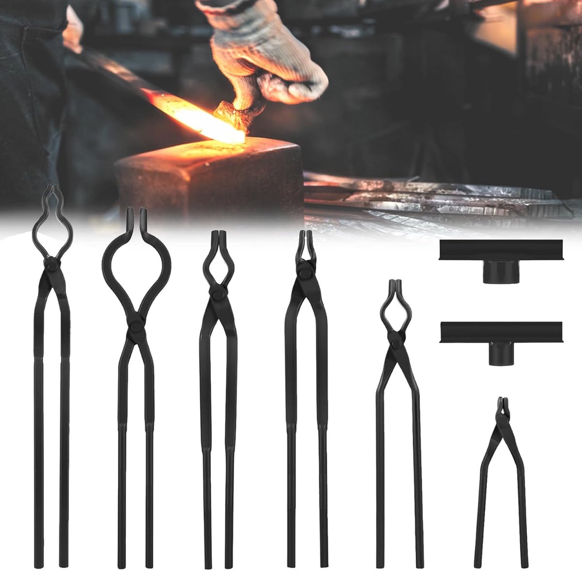 Pliers set 8-delig - lange handgreep - veelzijdig - ideaal voor smeden - ShopVlot