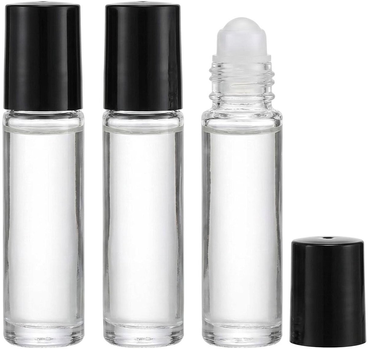 Solidchoice - Set van 3 Lege Glazen Rollerflessen voor Essentiële Oliën