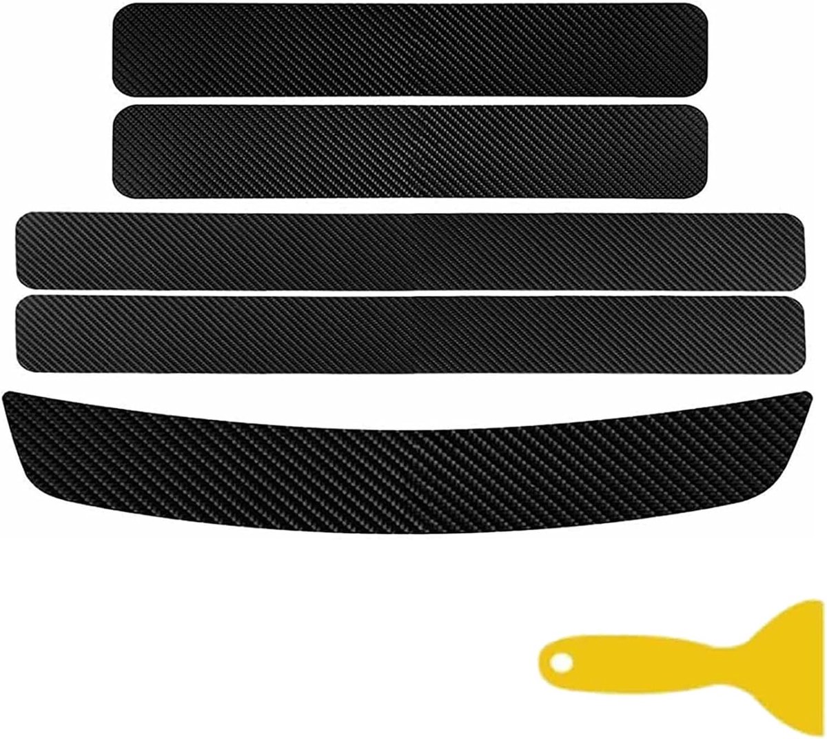 Car Sill Protector 6 Stuks - Carbon Fiber - Voorkomt Krassen - Bescherming voor Deurframe - ShopVlot