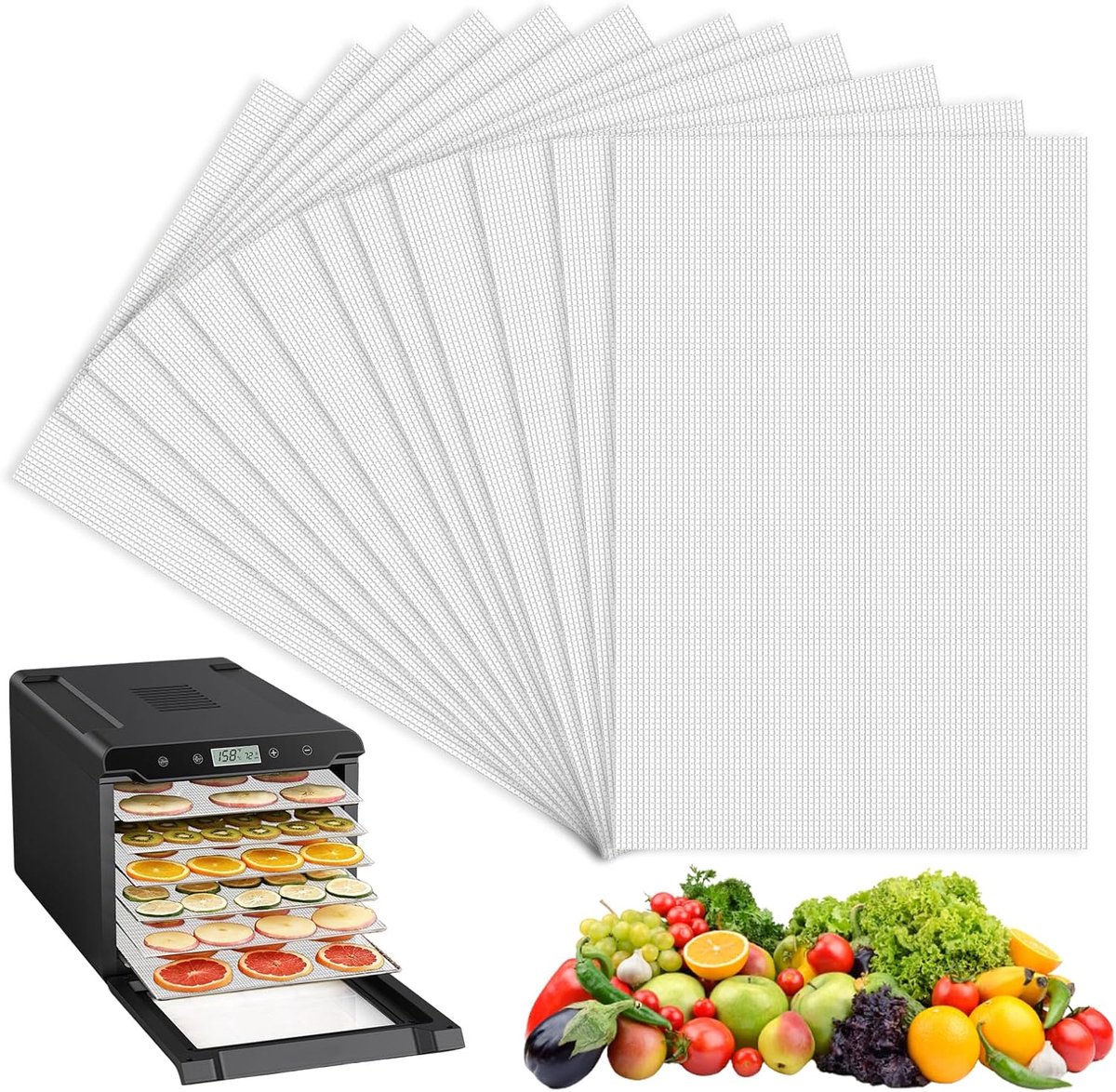 Droogfilms voor wasdroger 37 x 29 cm - Herbruikbare siliconen droogmat - BPA-vrij - Geschikt voor meerdere apparaten - ShopVlot
