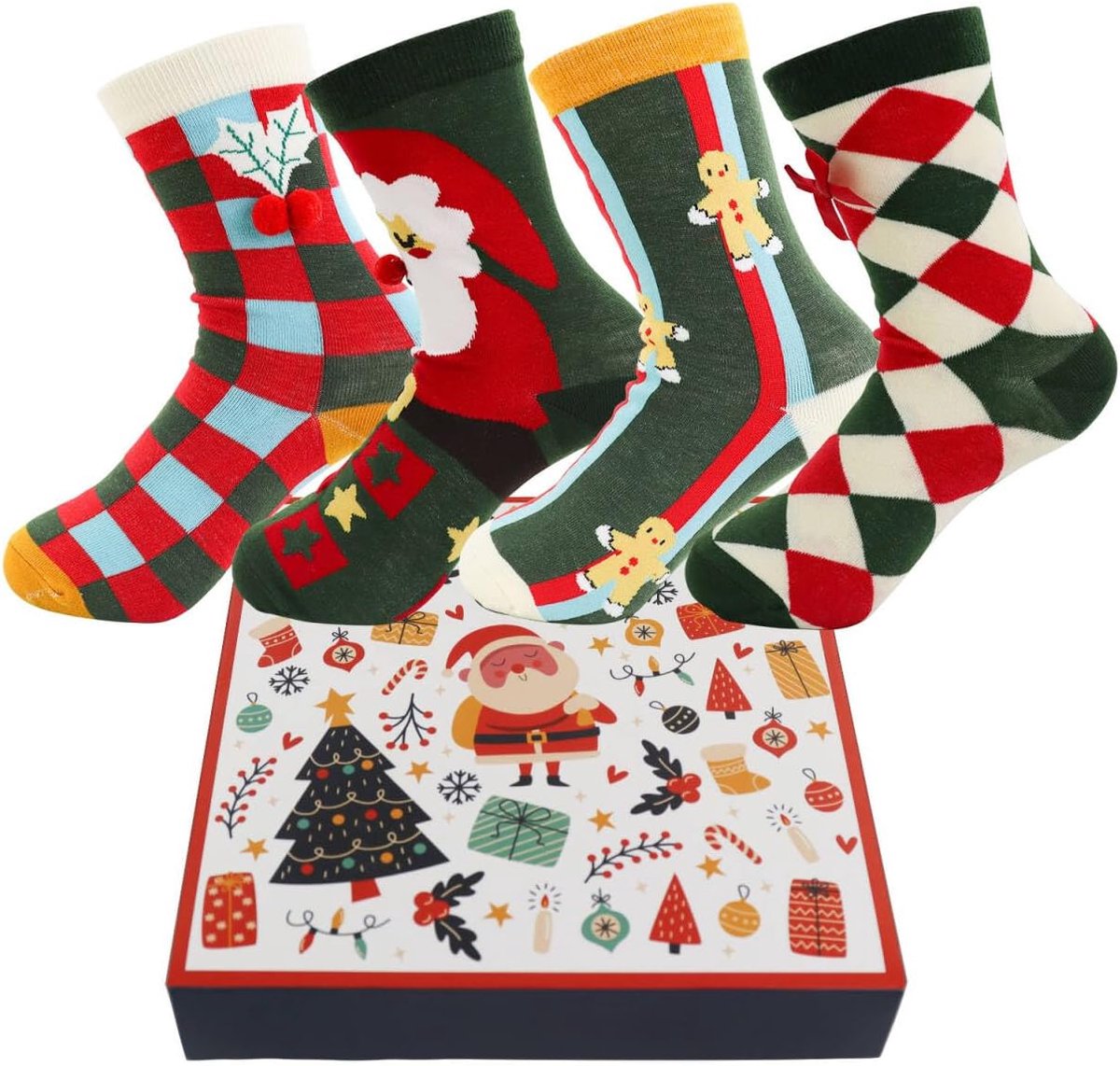 Kerstsokken voor volwassenen - kleurrijk en warm - aantrekkelijke patronen - perfect voor de feestdagen - ShopVlot