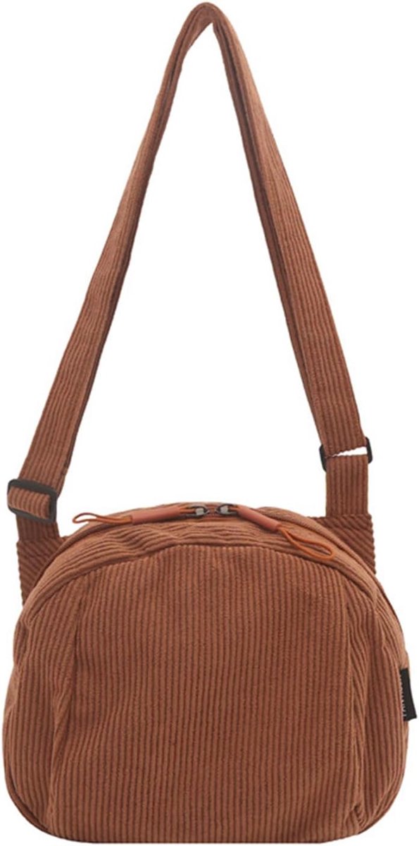 Crossbody tas dames - kleine schoudertas - corduroy - verstelbare schouderband voor dagelijks gebruik - ShopVlot