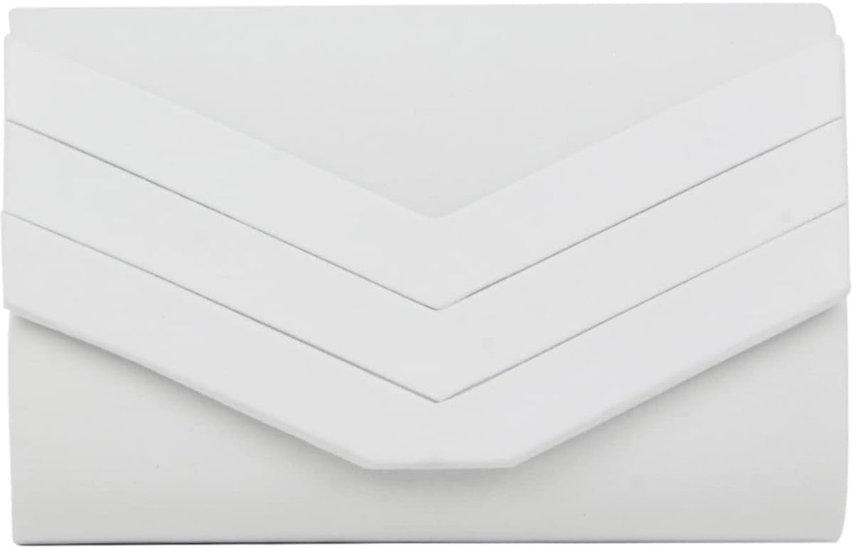 Dames clutch handtas - faux suède - envelopstijl - perfect voor bruiloften - ShopVlot