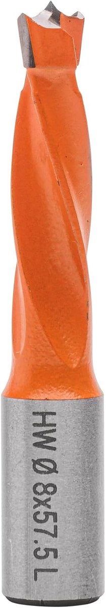 ENT 22084 Toggle drill bit, with backrest guide (quadruple spiral), Carbide (F) 10 mm, Drill diameter (D) 8 mm, NL 30 - ShopVlot