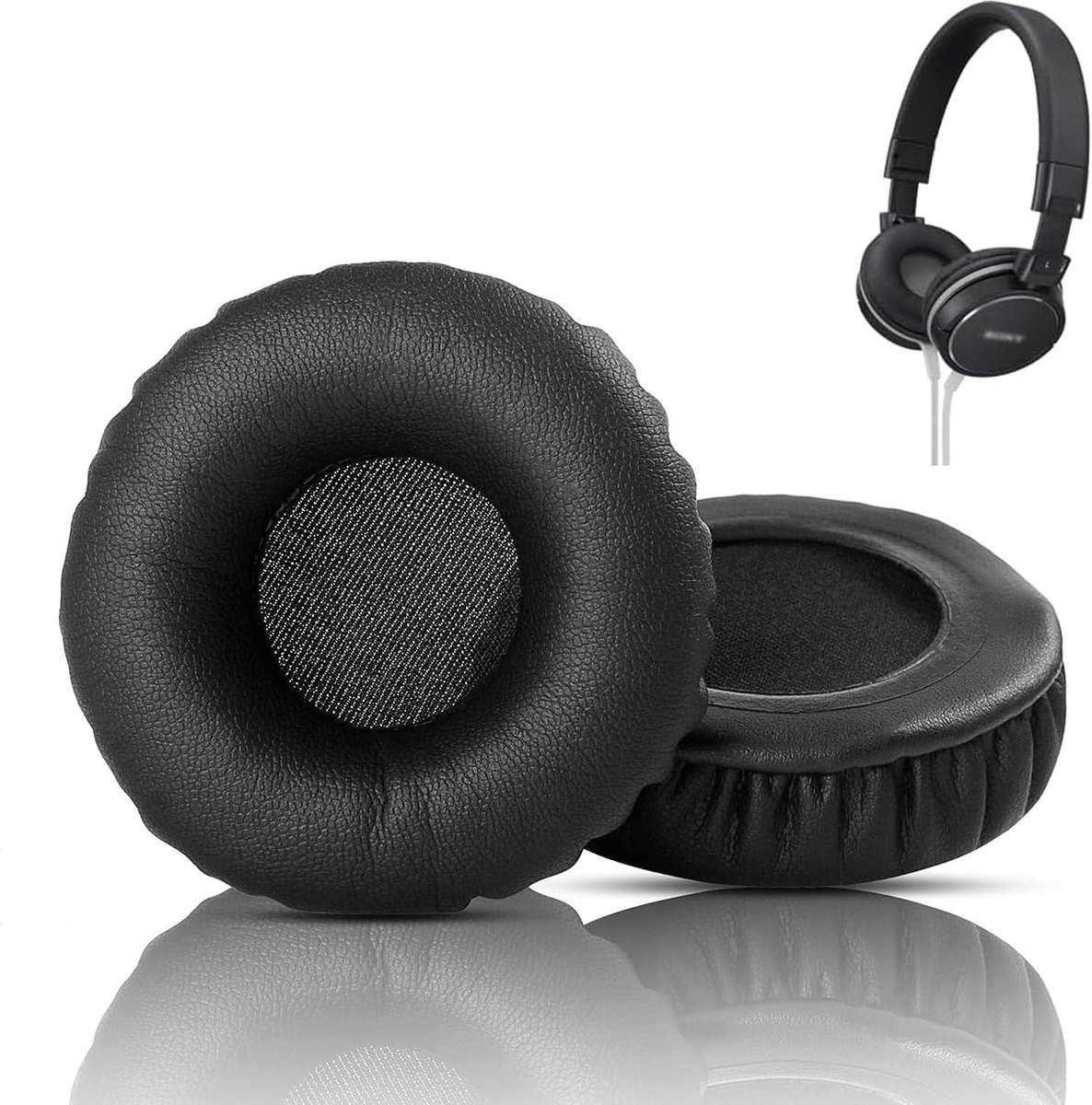 Ear Pads Compatible with Sony MDR-ZX610 Headphones Headset Ear Pads Replacement Pad (Protein Leather/Memory Foam) - ShopVlot