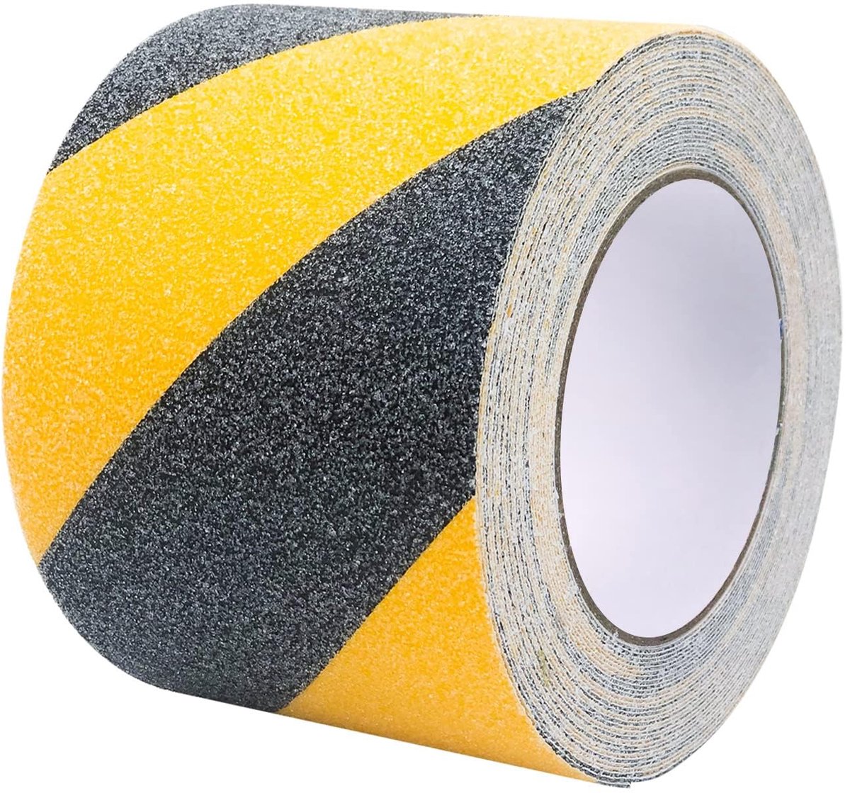 Black Yellow Non-Slip Adhesive Tape Adhesive Strips 10cm x 10m Stair Tape Non-Slip High Traction Pad for Indoor and - ShopVlot