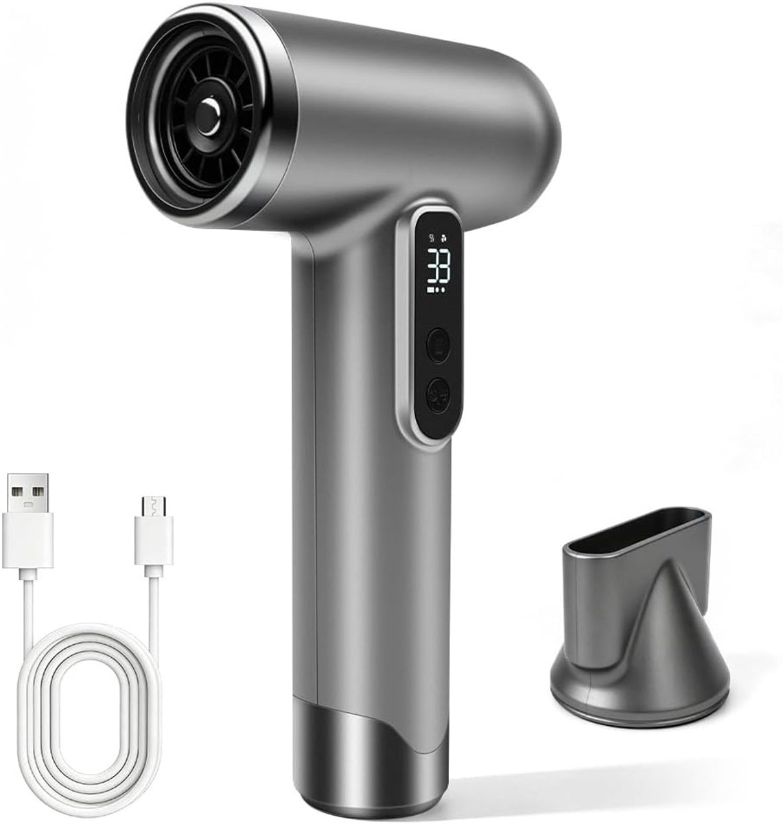 Cordless Hair Dryer with Battery, Cordless Hair Dryer with 3 Temperature Settings and 3 Speeds, Hair Dryer - ShopVlot