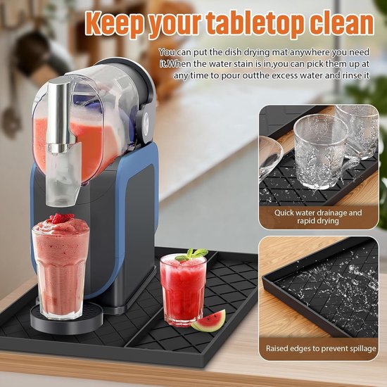 Silicone Mat for Ice Makers and Ice Makers, Set of 2 Removable Protective Mats for Ninja SLUSHi Ice Drink Machine - ShopVlot — afbeelding 3