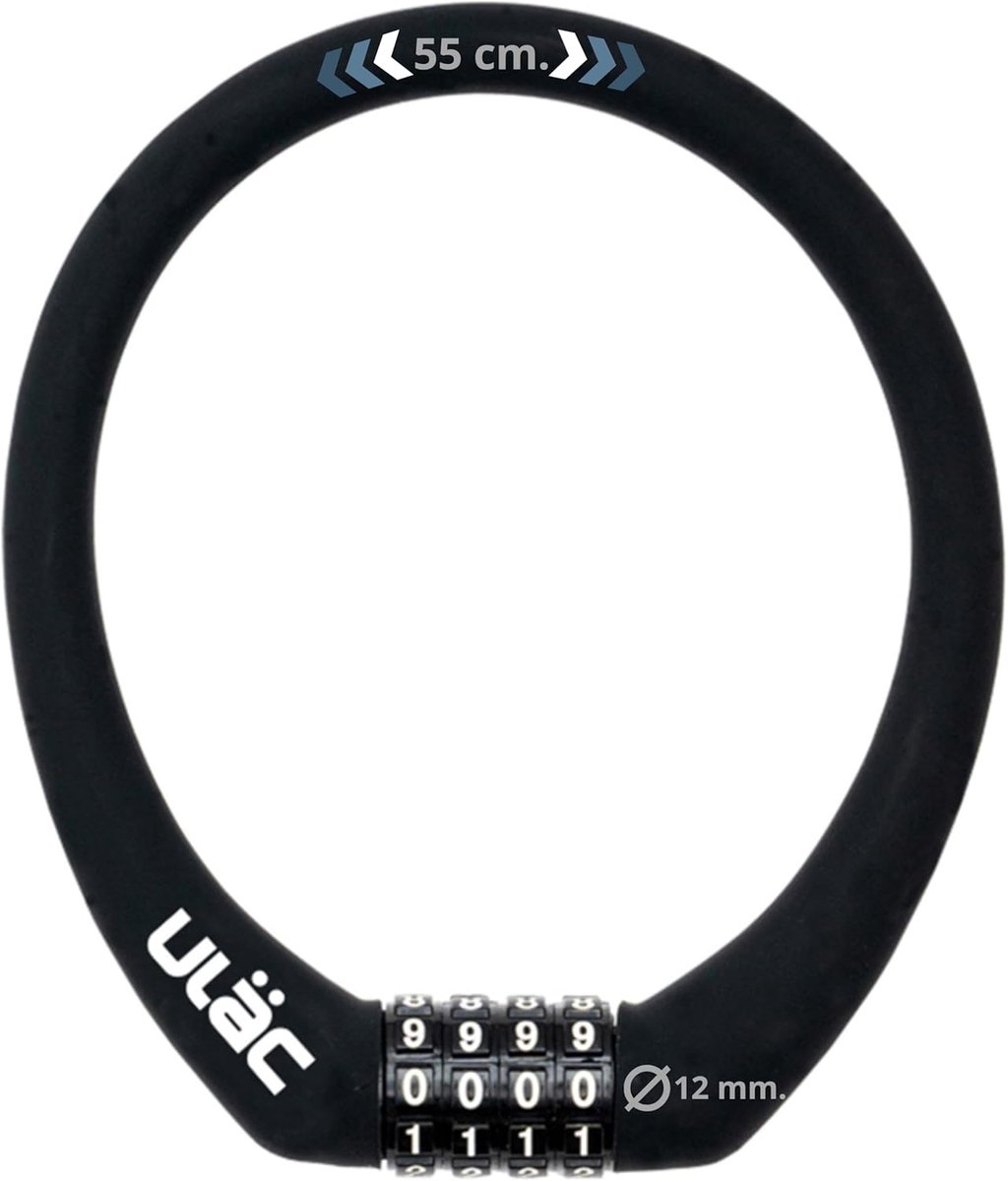 ULAC - Prague 4-digit combination cable lock - Protection and style - Up to 10,000 combinations - ShopVlot