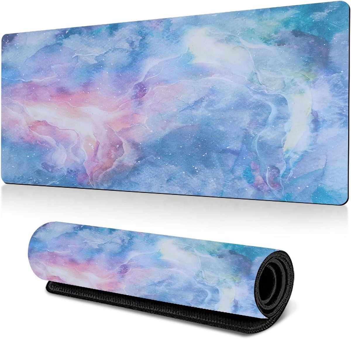 Grote gaming-muismat - 80 x 30 cm geavanceerde marmeren muismat voor bureau - gaming-muismatten met antislip onderkant (DLS-4 - 80 x 30 cm)