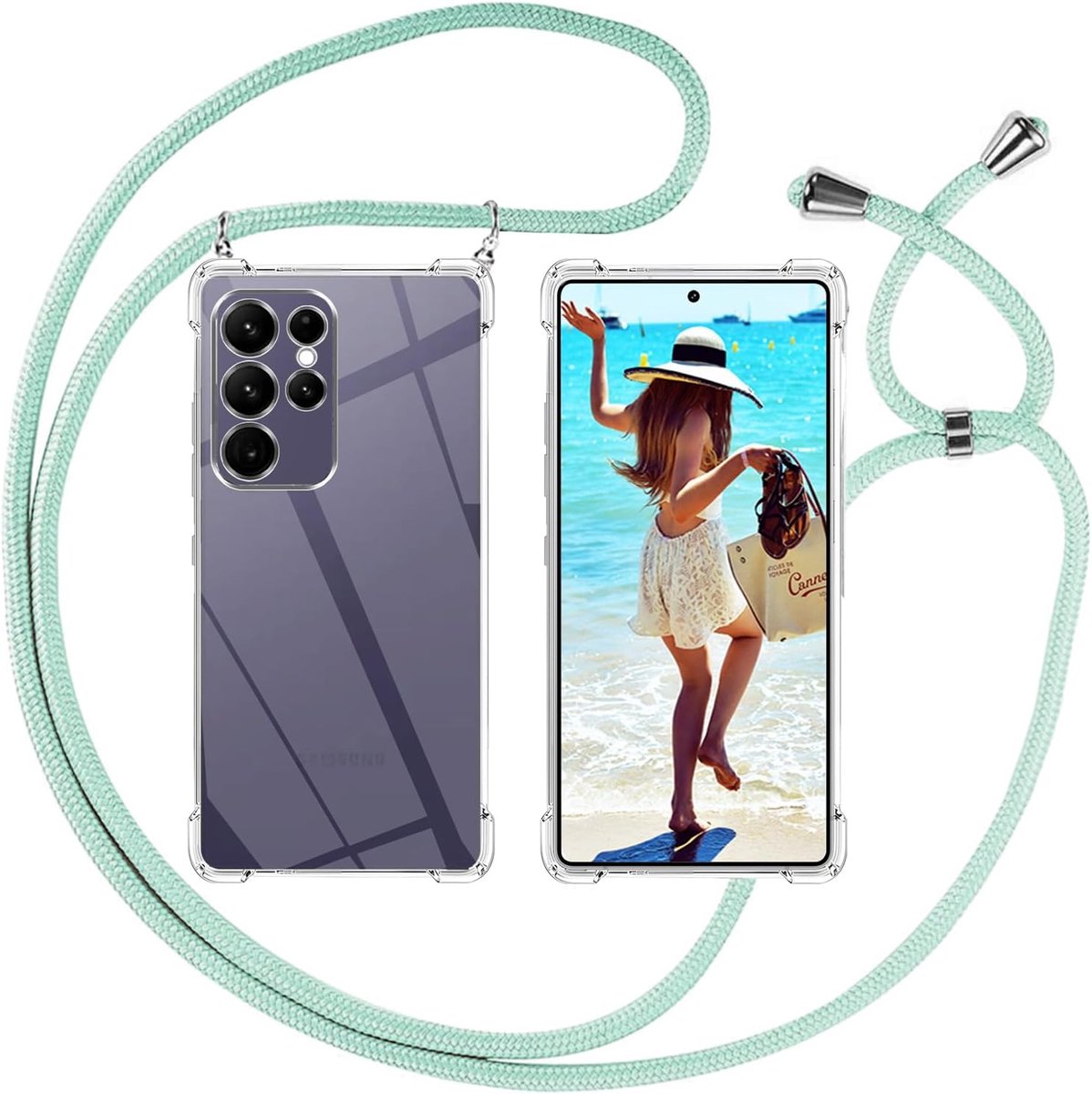 ISOI Beschermhoesje met Koord voor Samsung Galaxy S26 Ultra, Transparante Beschermhoes van Zachte TPU Siliconen, met - ShopVlot