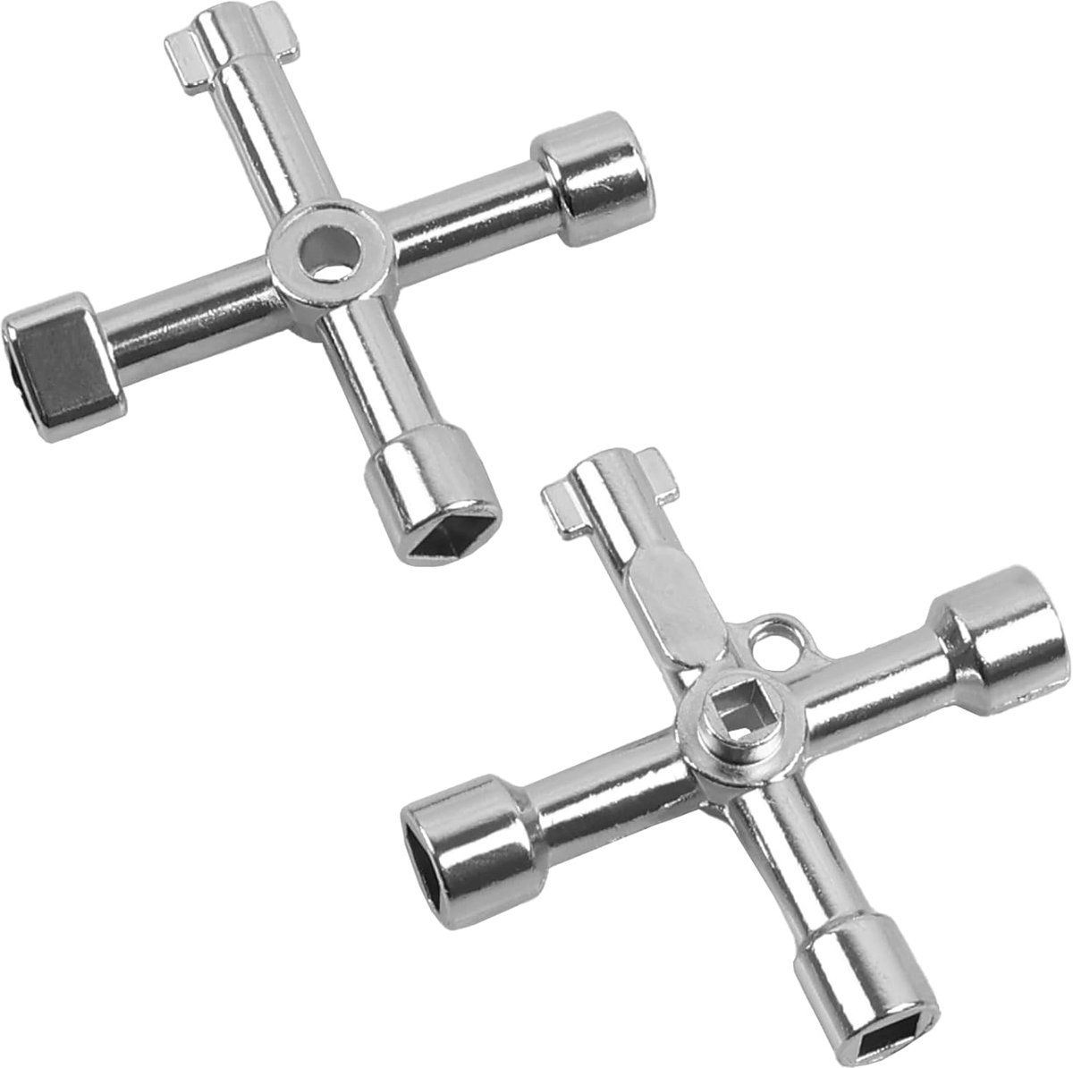 Square multi-function wrench, for use with power, water and gas meter boxes, zinc alloy - ShopVlot