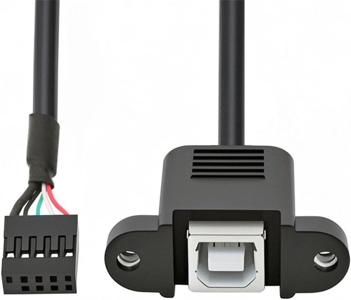 Xiwai USB 2.0 motherboard 9pin 10pin header to standard type-B USB female extension cable with nuts for panel mount - ShopVlot