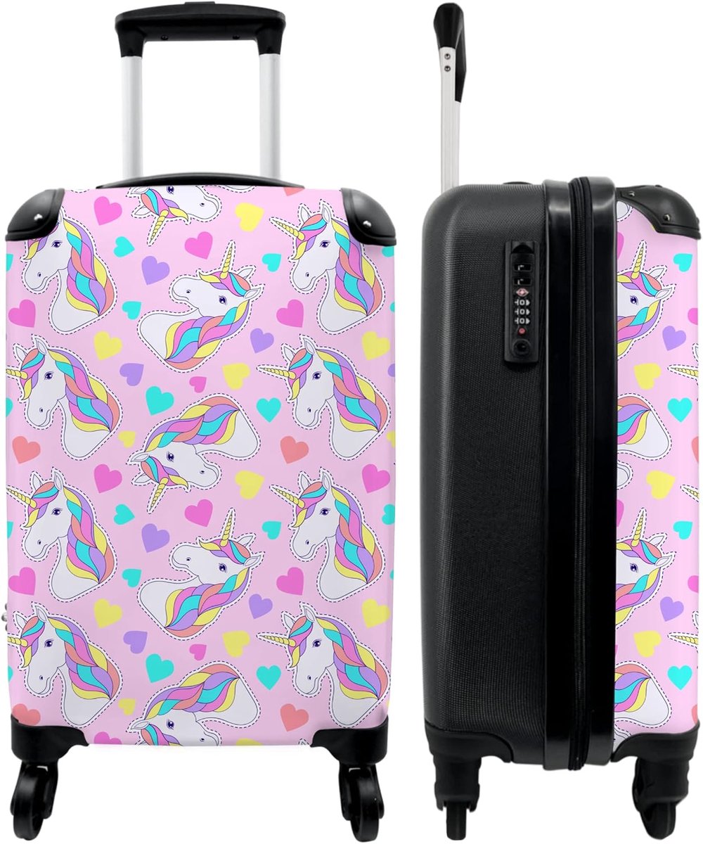 NoBoringSuitcases.com Children's suitcase Cabin Luggage Travel Suitcase Children's trolley Unicorn - Pattern - ShopVlot