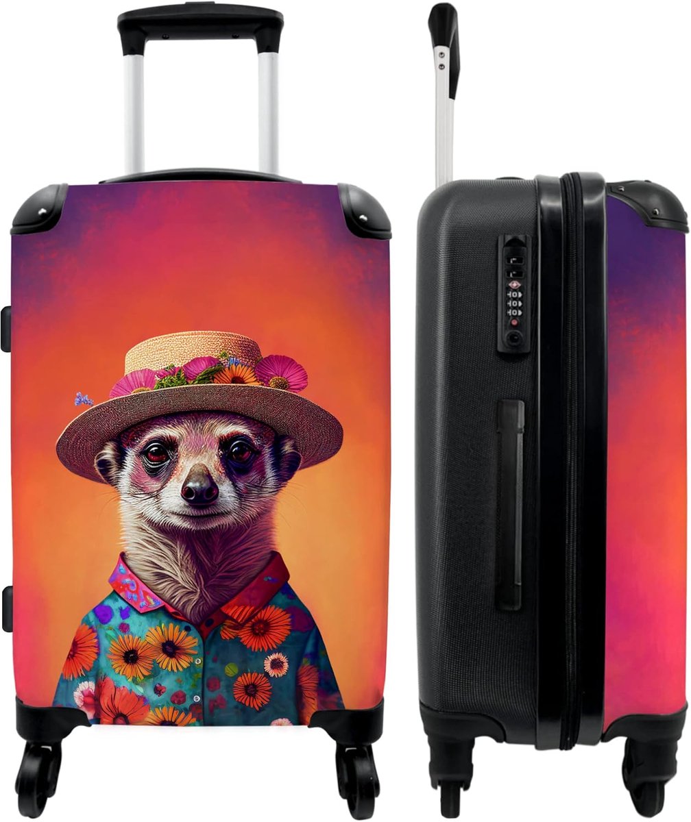 Carry-on Suitcase Trolley, Robust meerkat, Children's luggage; suitcase; luggage truck - ShopVlot