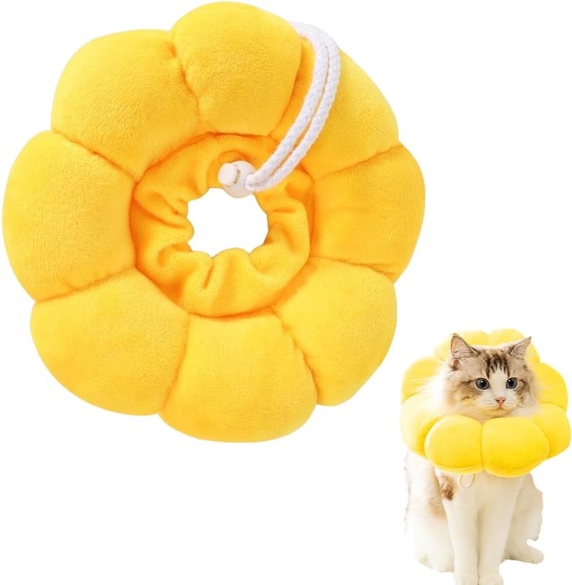 Verstelbare Zachte Halsband voor Katten en Kleine Honden M - Na Chirurgie en Blessure - Comfortabele Pasvorm - ShopVlot