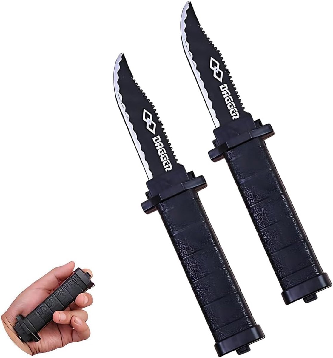Vanishing trick messen set van 2 - retracteerbare bladen - plastic grapjes - perfect voor magie en verrassingen - ShopVlot