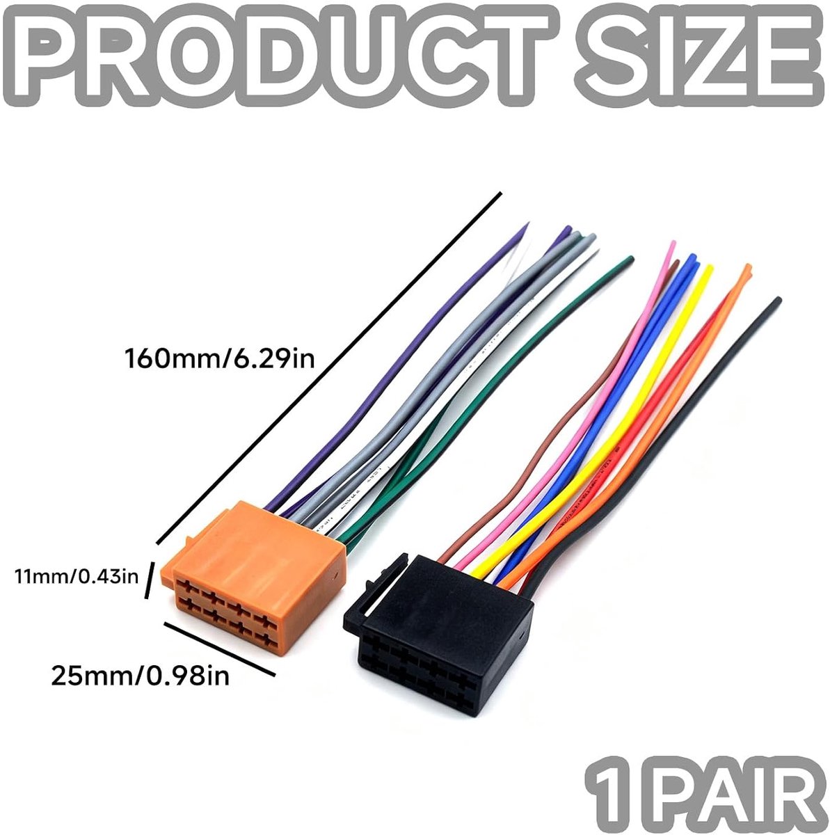 ISO radio-adapter - stroom en luidsprekerkabel - universele kabelboom adapterset - betrouwbare signaaloverdracht - ShopVlot
