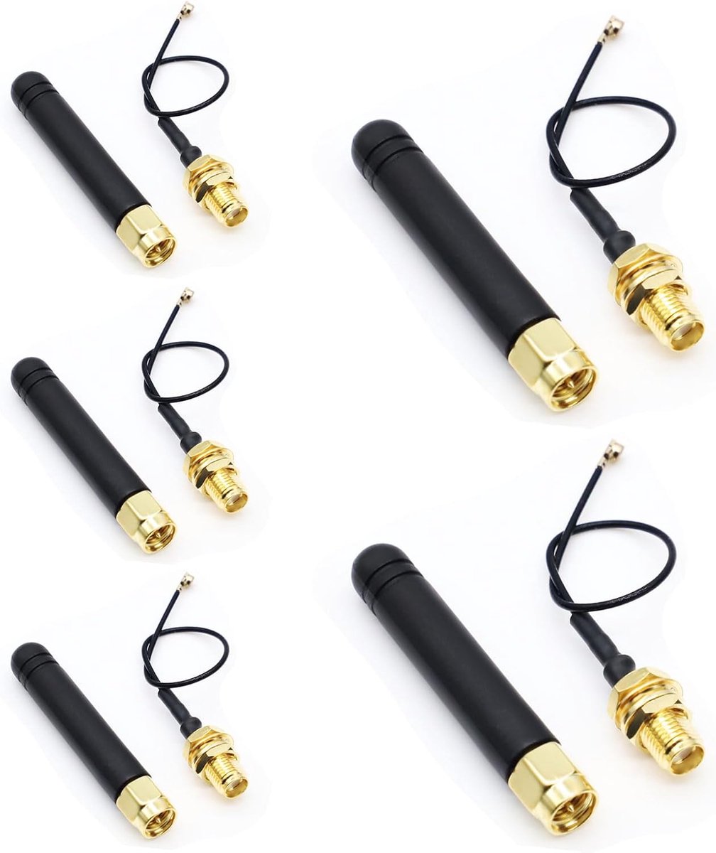 LoRa antenne 868-915MHz 3dBi - U.FL IPEX naar SMA Jack - 5 stuks voor LoRa toepassingen - ShopVlot
