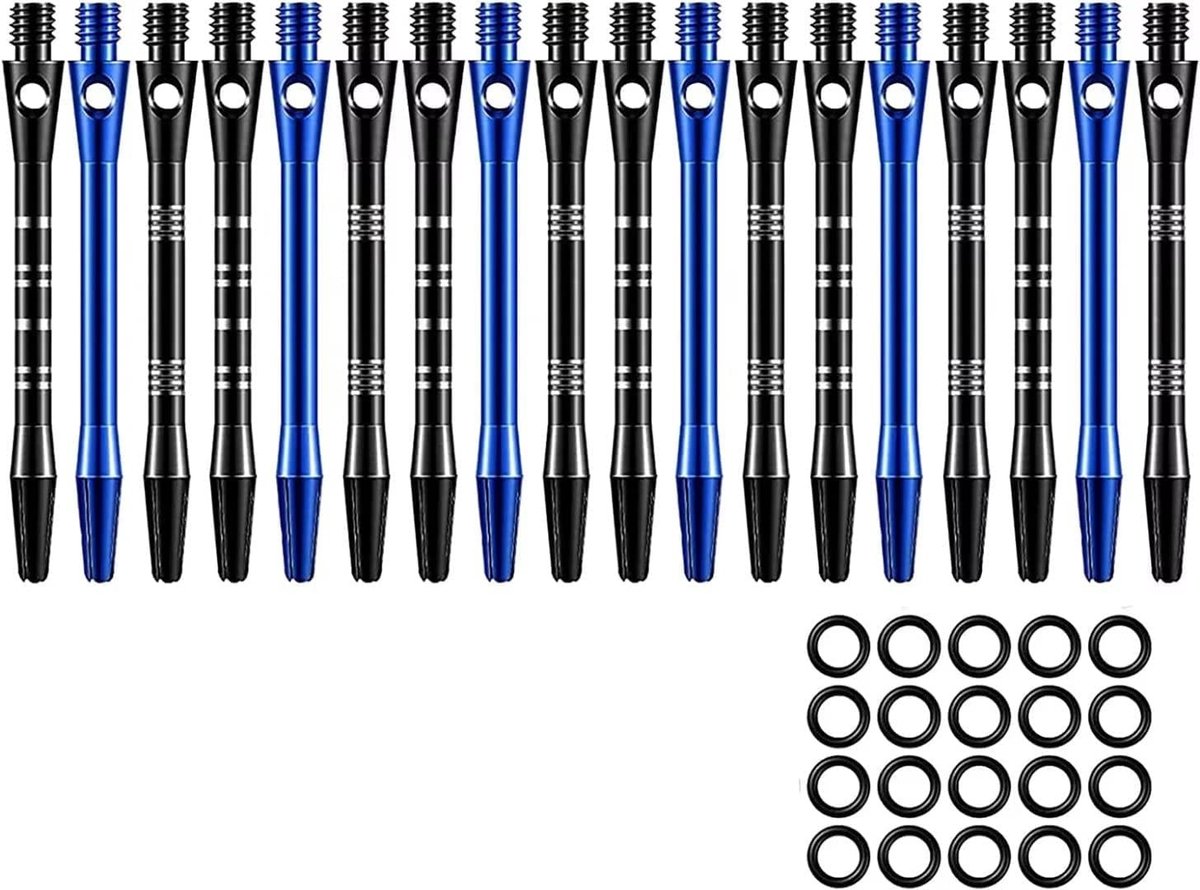 Solidchoice - Set van 18 Dart Shafts met Rubber Ringen