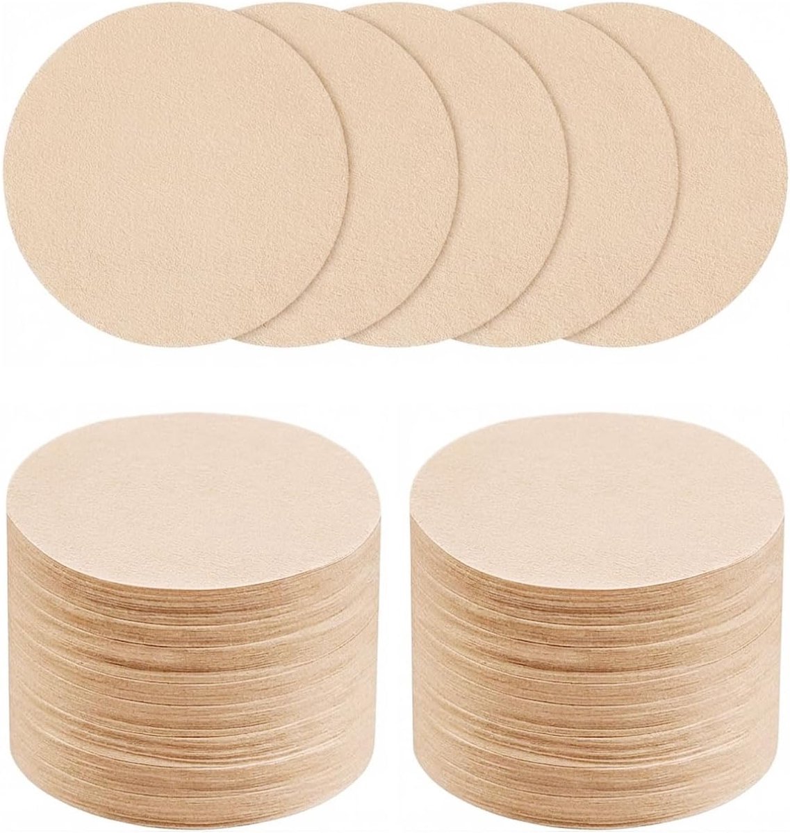 Ronde koffiefilter 56mm - filterpapier - natuurlijke kleuren - ideaal voor espressomachines - ShopVlot