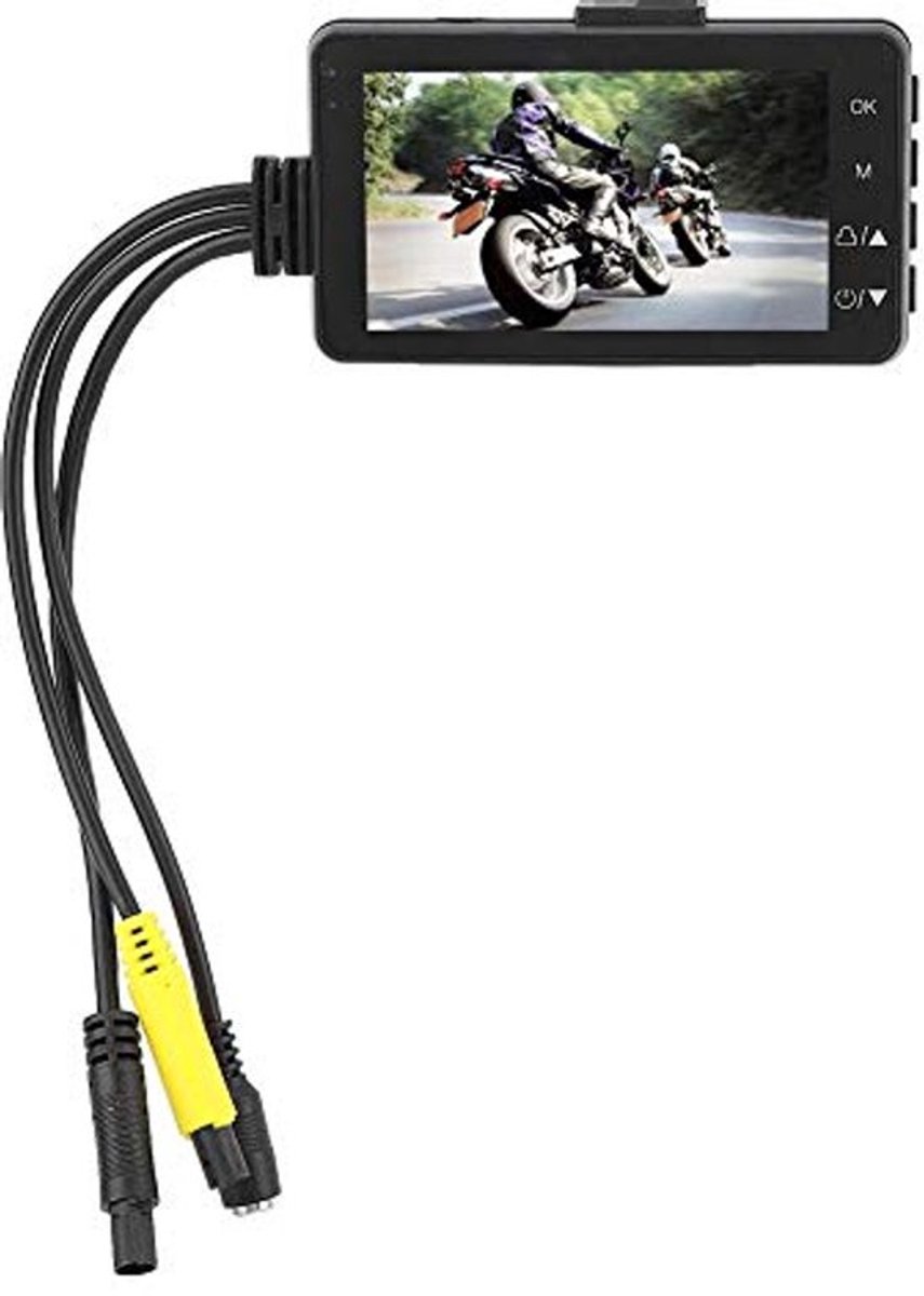 Motorcycle Recording Camera System, 1080P/480P Dual Lens Dash Cam DVR, IP68 Waterproof, Video Driving Recorder, 3inch LCD