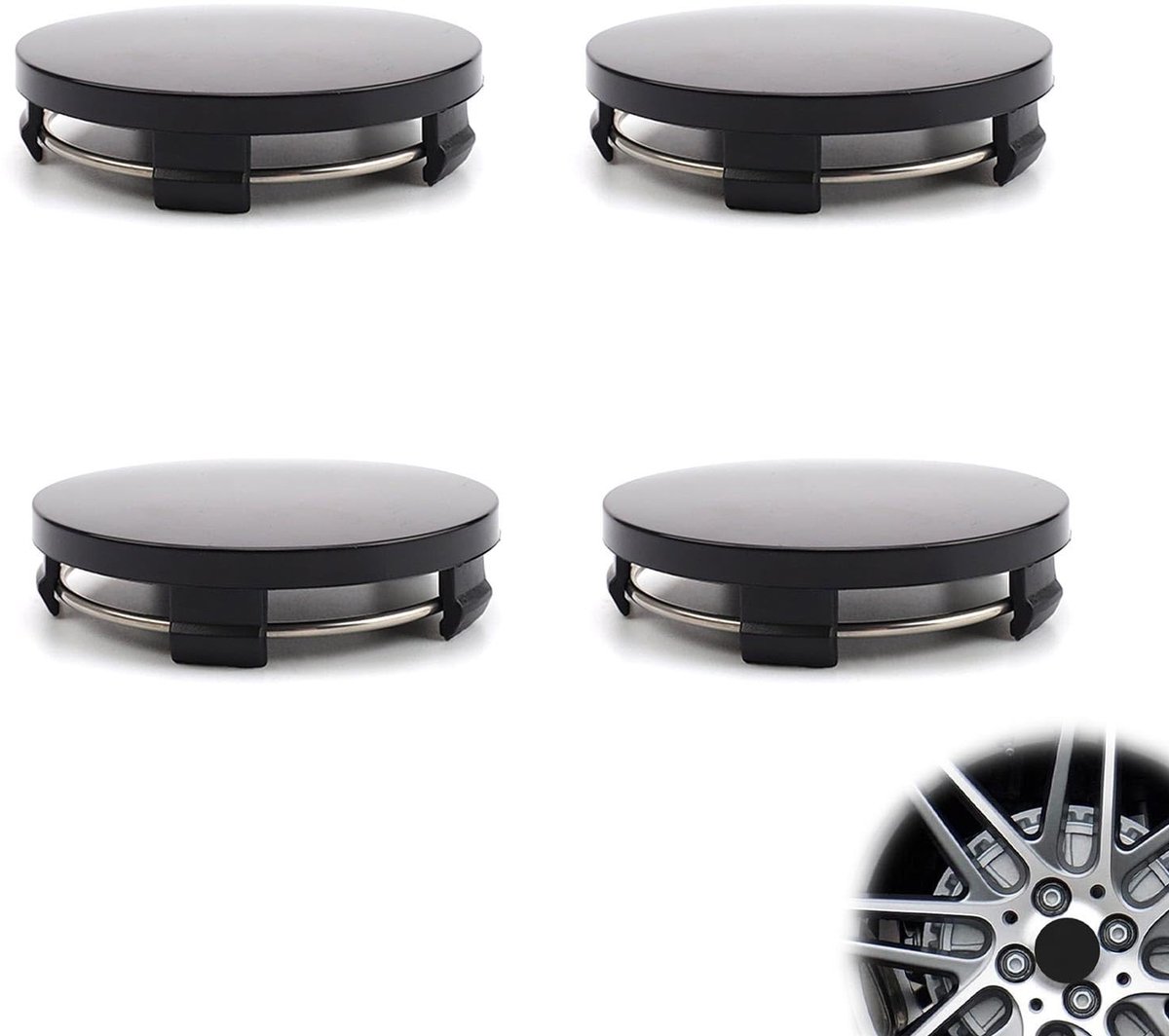 Solidchoice - Set van 4 Universele Wielnaafdeksels van ABS, 60mm