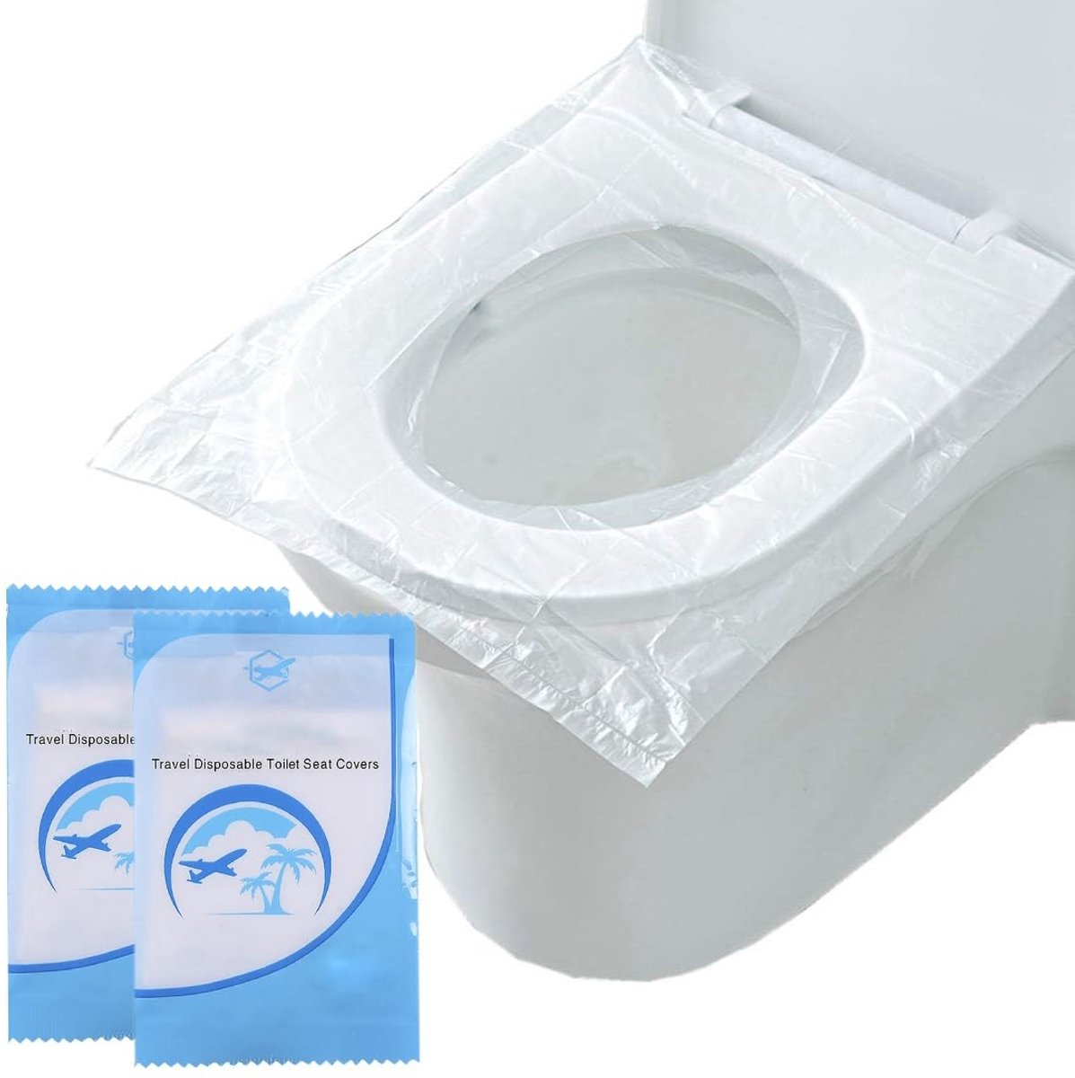 Solidchoice - 50 Stuks Wegwerp Toiletzitting Hoezen voor Reizen, Universele Maat