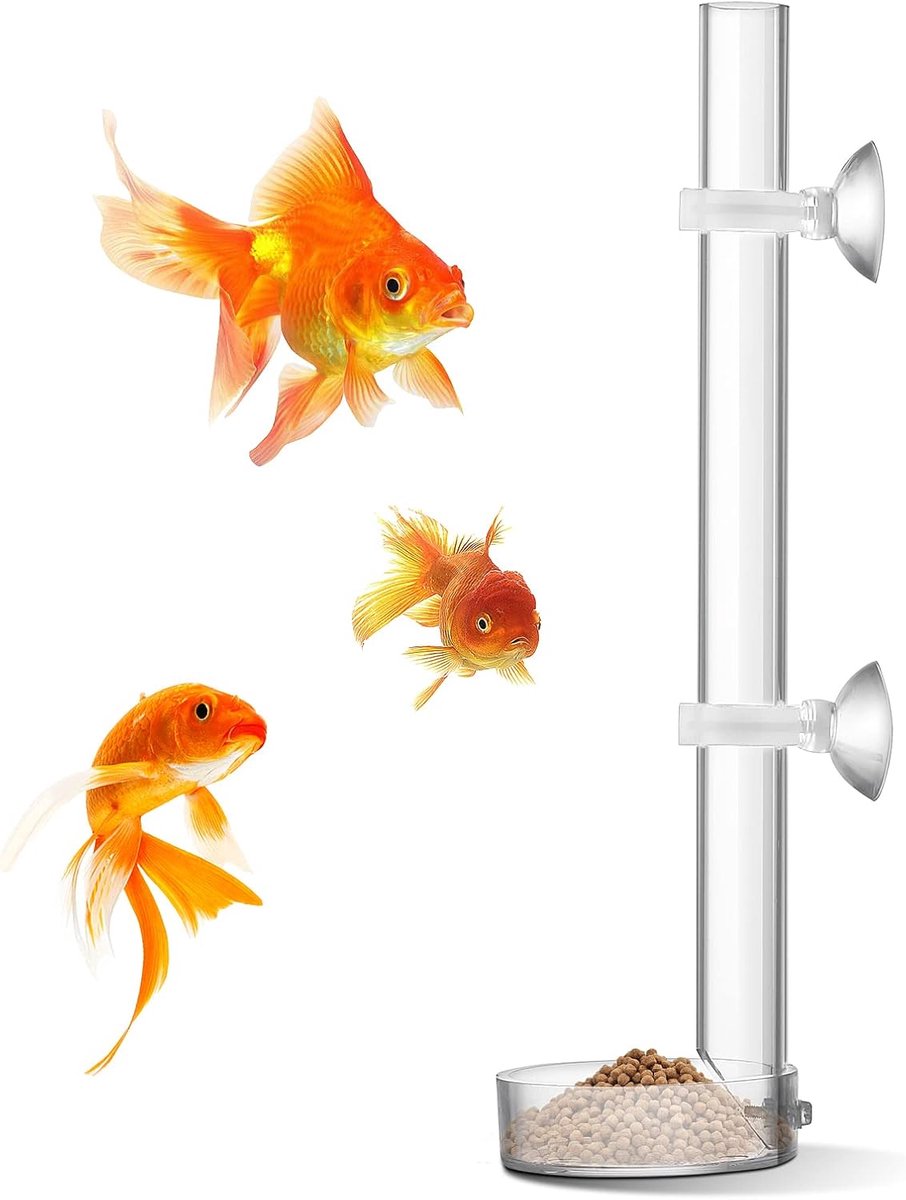 Shrimp feeder met tube 20cm - transparant acryl - duurzaam en gebruiksvriendelijk - ideaal voor het voeren van garnalen - ShopVlot